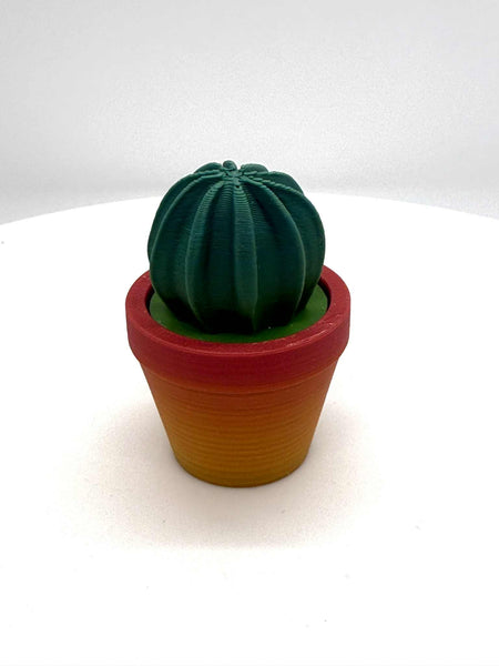 3D Printed 1 3/4" CACTUS IN POT ON MAGNET 2 - #0418