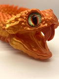 3D Printed 13" ARTICULATING FANGED VIPER SNAKE 1 - #0364