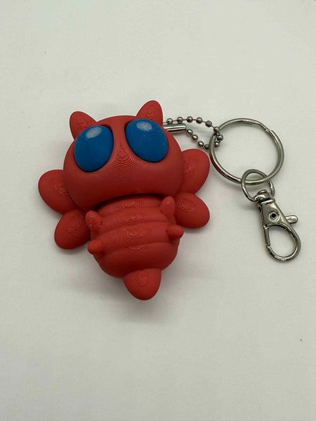 3D Printed 2 1/2" ARTICULATING BEE KEYCHAIN 2 - #0502