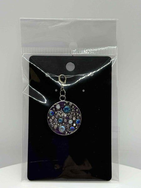 Charm - Circle Medallion with Colorful Stones - #0551