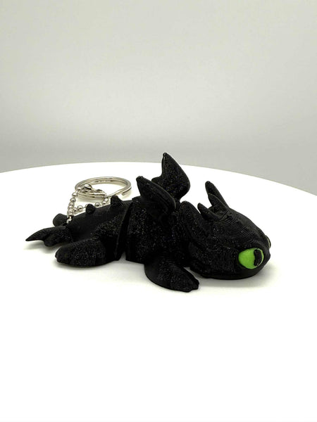 3D Printed 2" ARTICULATING DRAGON KEYCHAIN 1 - #0505