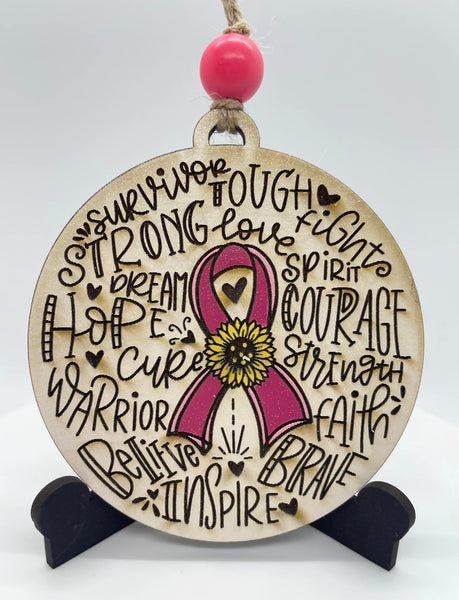 Pink Awareness Round Ornament - #174