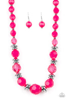 Dine and Dash - Pink Necklace - P0891