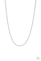 Mardi Gras Madness - Silver Mens Necklace - P0703