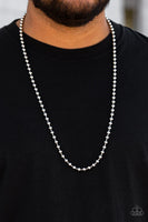 Mardi Gras Madness - Silver Mens Necklace - P0703