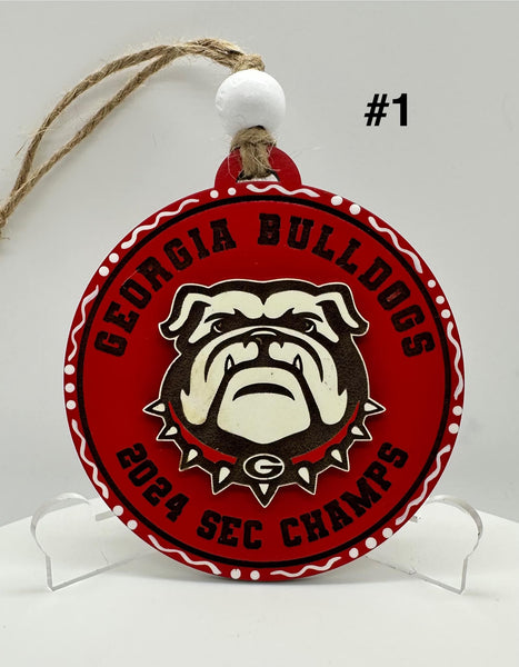 Georgia 2024 SEC Champions 1 Ornament - #0129