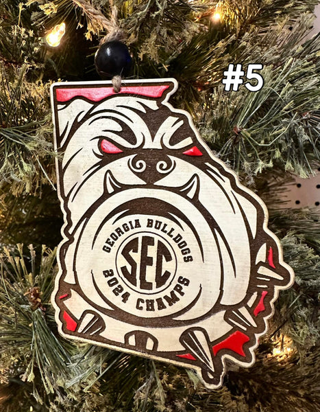 Georgia 2024 SEC Champions 5 Ornament - #0133