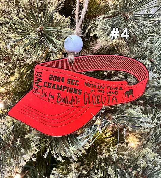 Georgia 2024 SEC Champions 4 Ornament - #0132