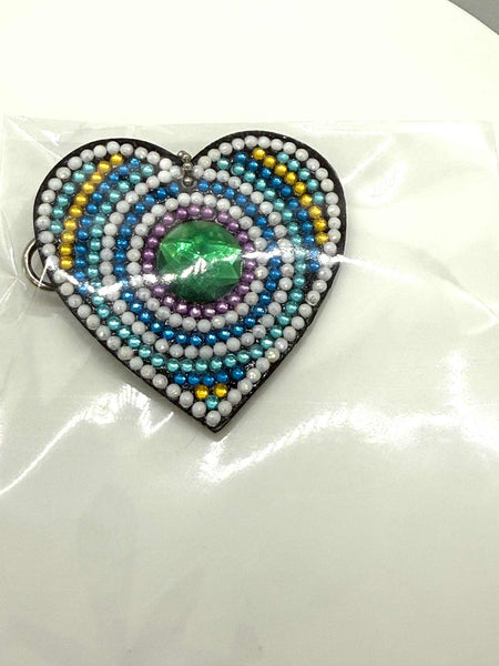 Diamond Art Heart Pattern 2 Keychain - #0570