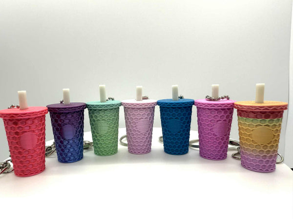 3D Printed 2" RANDOM SURPRISE COLOR TUMBLER KEYCHAIN 1 - #0512