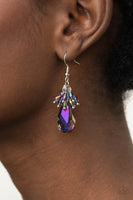 Well Versed in Sparkle - Purple Earrings - P0505