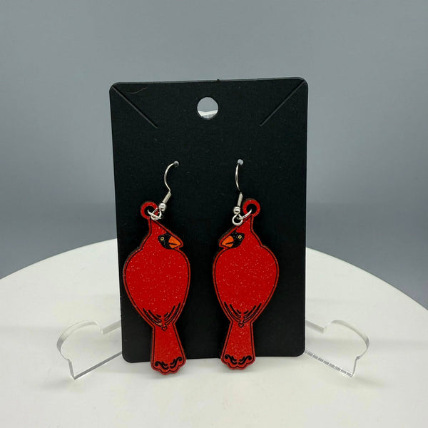 Red Bird Earrings 2 - #0632