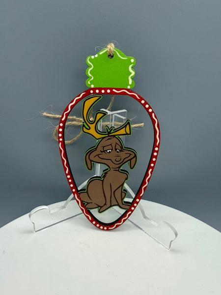 Grinch Dog Max in Light Bulb 1 Ornament - #0710