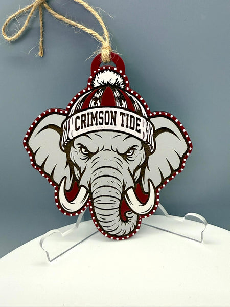 Alabama Elephant Head CRIMSON TIDE HAT 1 Ornament - #0723