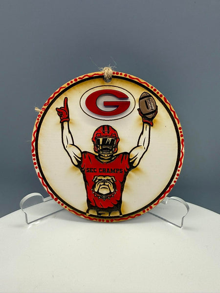 Georgia SEC CHAMPS Player 1 Ornament - #0719