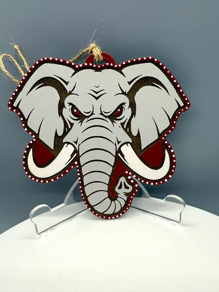 Alabama Elephant Head 1 Ornament - #0722