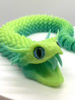 3D Printed 13" ARTICULATING FANGED VIPER SNAKE 2 - #0485