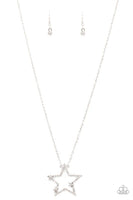 I Pledge Allegiance to the Sparkle - White Necklace - P0701