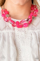 Oceanic Opulence - Pink Necklace - P0892