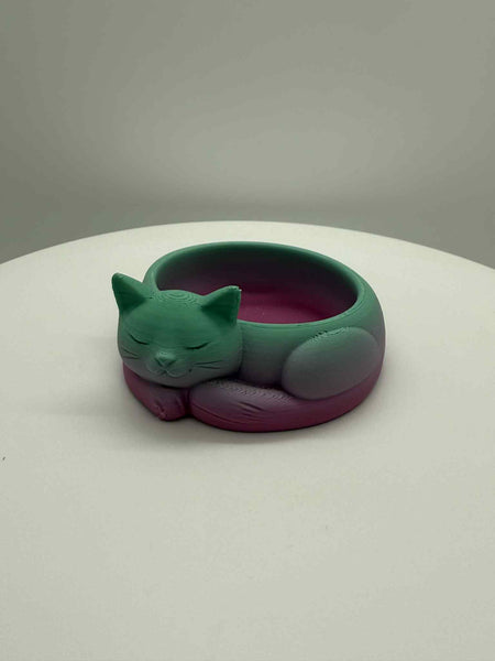 3D Printed 2 1/2" CAT TRINKET BOWL 1 - #0523