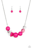Bauble Bonanza - Pink Necklace - P0728