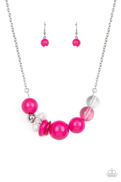 Bauble Bonanza - Pink Necklace - P0728