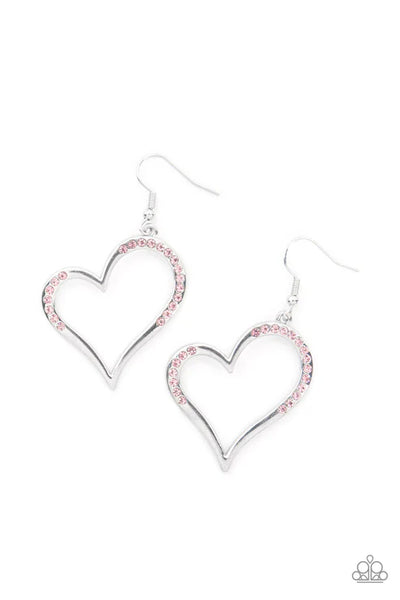 Tenderhearted Twinkle - Pink Earrings - P0383