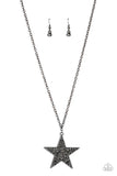 Rock Star Sparkle - Black Necklace - P0788