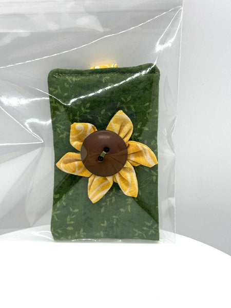 Fabric Pattern with Sunflower Keychain - #0559