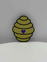 3D Printed 2" BEEHIVE WITH MAGNET 1 - #0516