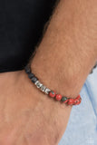 Defaced Deed - Orange Mens Bracelet - P0197
