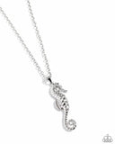 Sparkling Seahorse - Silver Necklace - P0032