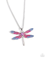 DRAGONFLY to the Sky - Purple Necklace - P0949