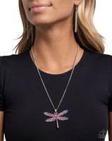 DRAGONFLY to the Sky - Purple Necklace - P0949
