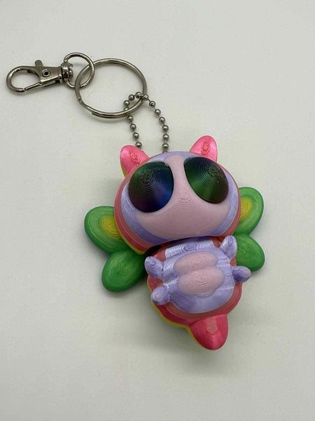3D Printed 2 1/2" ARTICULATING BEE KEYCHAIN 3 - #0503