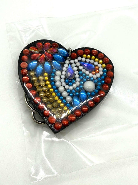 Diamond Art Heart Pattern 1 Keychain - #0569