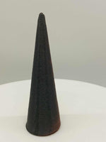 SLANTED RING CONE 3 1/2" FUZZY PATTERN RED/BLACK COLOR SHIFT SILK FINISH - #0487
