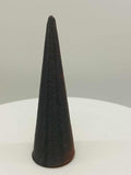 SLANTED RING CONE 3 1/2" FUZZY PATTERN RED/BLACK COLOR SHIFT SILK FINISH - #0487