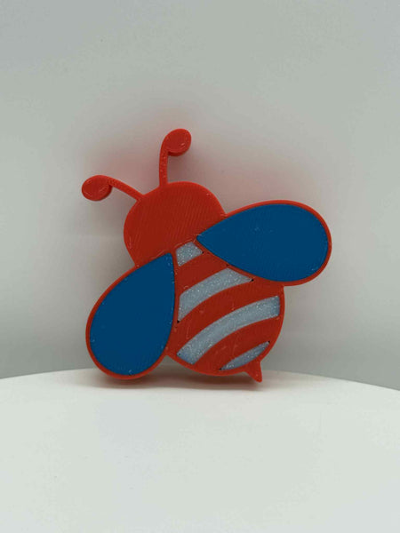 3D Printed 2 1/2" BEE WITH MAGNET 1 - #0524