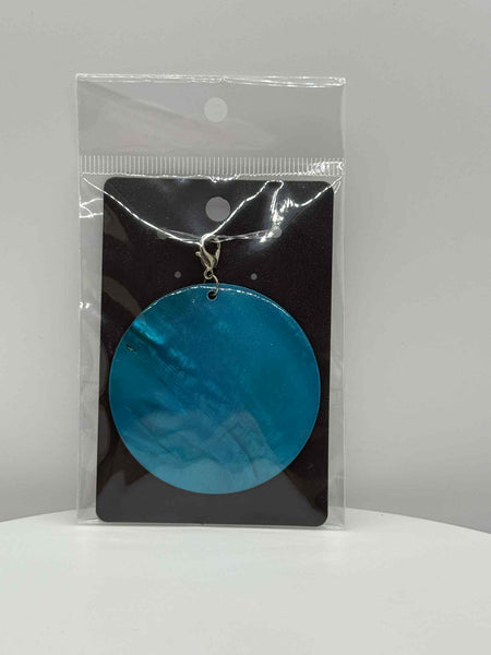 Charm - Blue Shell Circle- #0541