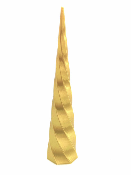 RING CONE 5" TWIRL PATTERN GOLD TONE SILK FINISH - #0212