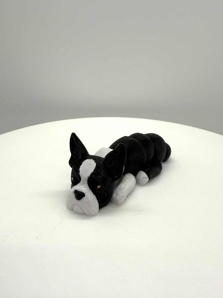 3D Printed 3" ARTICULATING BOSTON TERRIER 1 - #0579