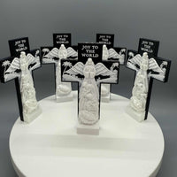 3D Printed 4 1/2" JOY TO THE WORLD NATIVITY CROSS 2 - #0606