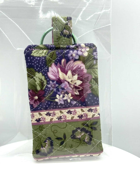 Fabric Pattern with Flowers 2 Keychain - #0567