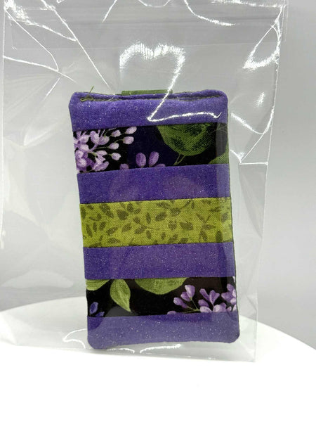 Fabric Pattern with Flower Strips Keychain - #0565