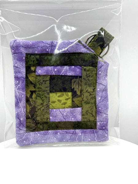 Fabric Quilted Pattern Keychain - #0557