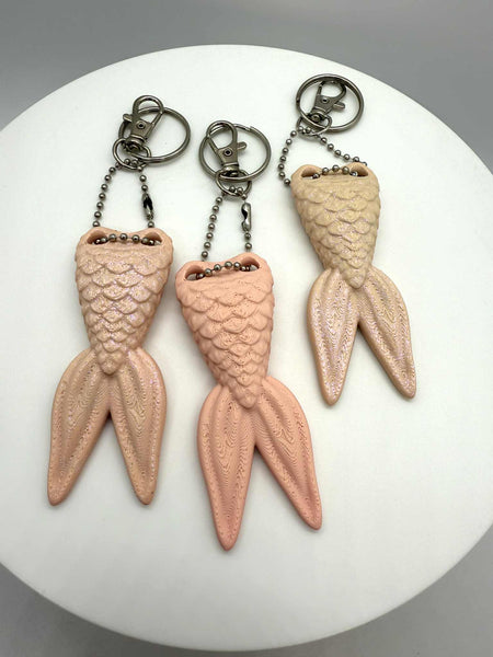 3D Printed 3" MERMAID TAIL KEYCHAIN 1 - #0509