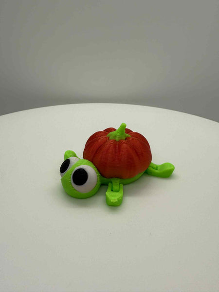 3D Printed 2" PUMPKIN TURTLE 1 - #0513