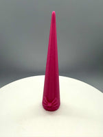 RING CONE 5" HOT PINK SILK FINISH WITH PINK BOW - #0611